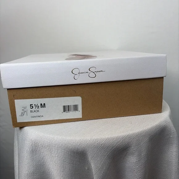 Jessica Simpson Centinoa Black Heels Women 5.5 Ankle Strap New Box 4”(B104)” - Picture 10 of 10